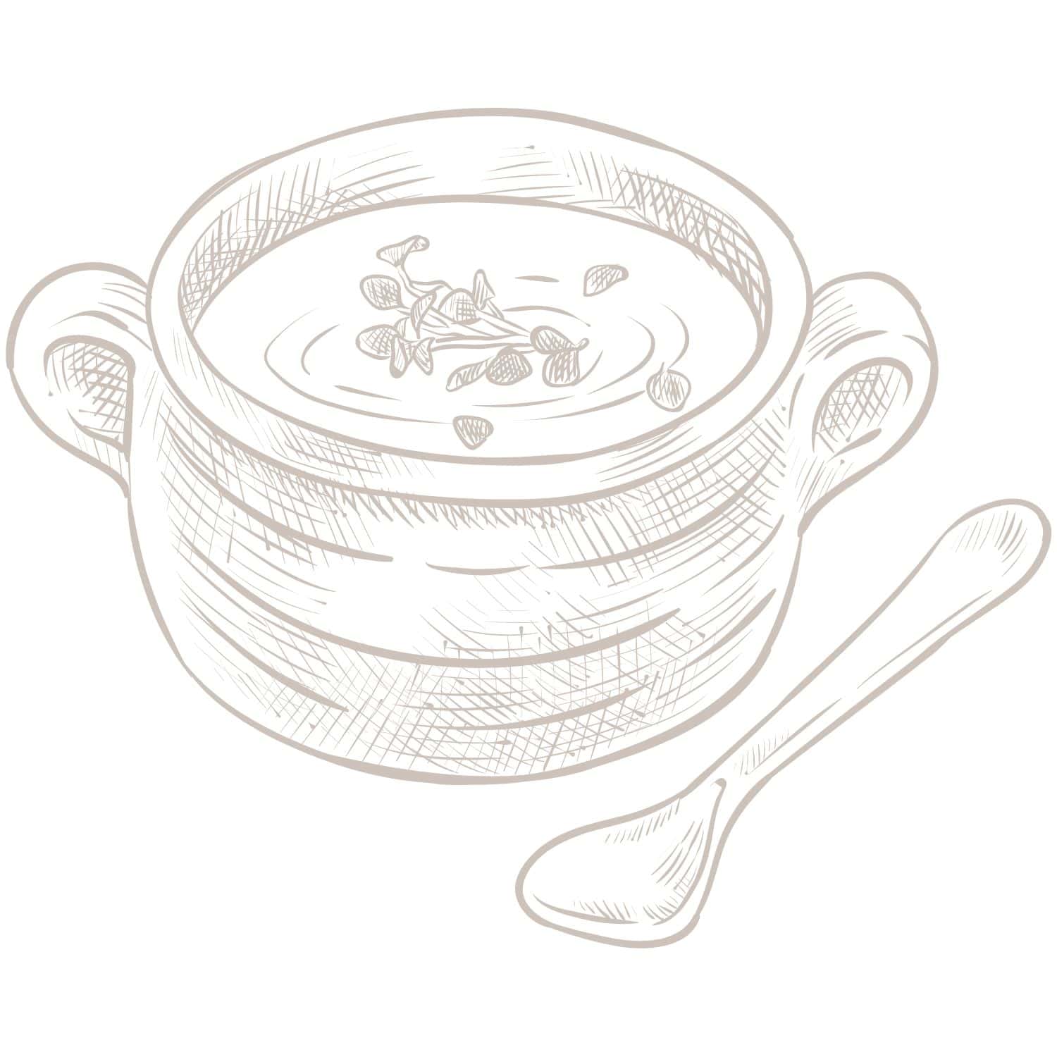 bowl and spoon drawing
