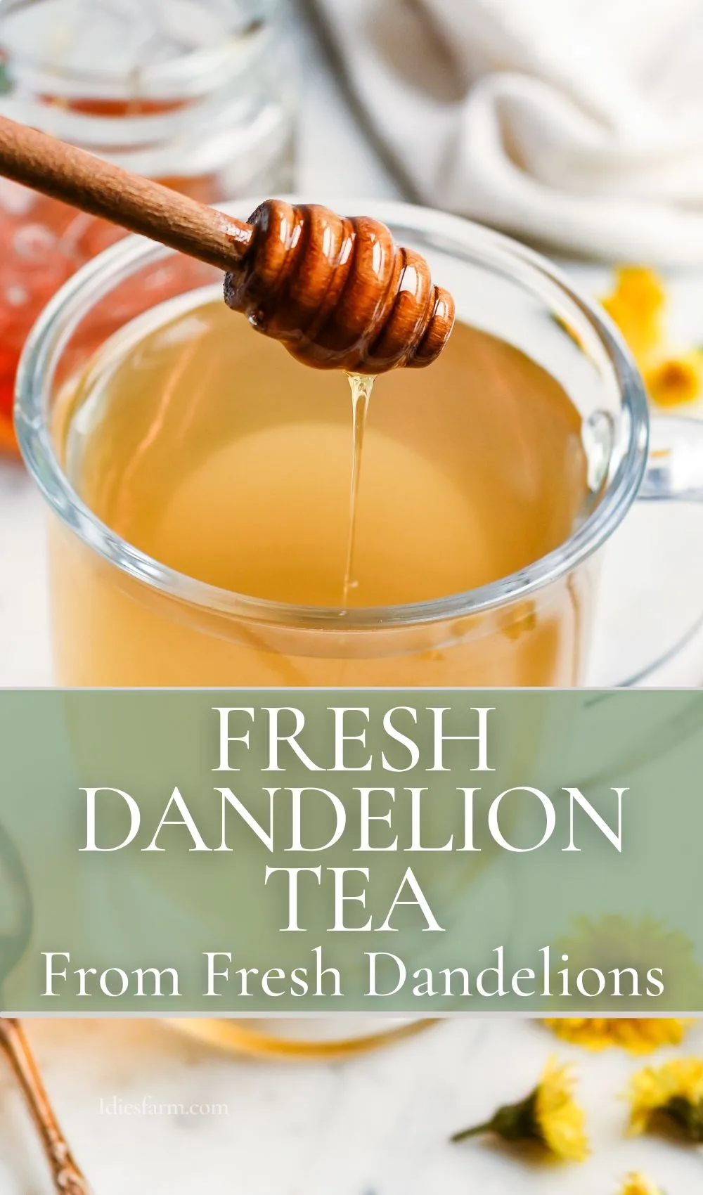 How to Make Dandelion Tea From Fresh Dandelions - Idie's Farm